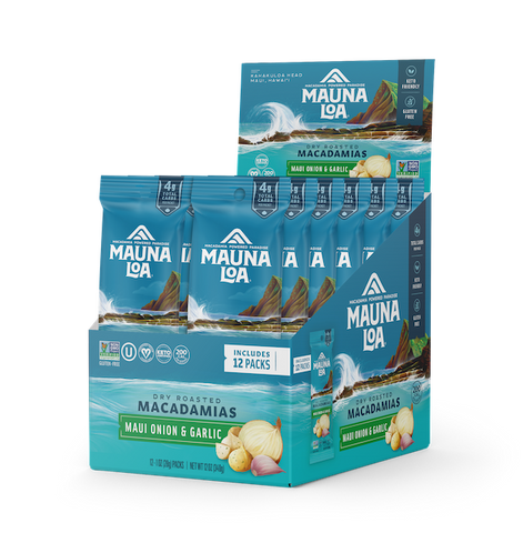 Flavored Macadamias - Maui Onion & Garlic Snack Macs